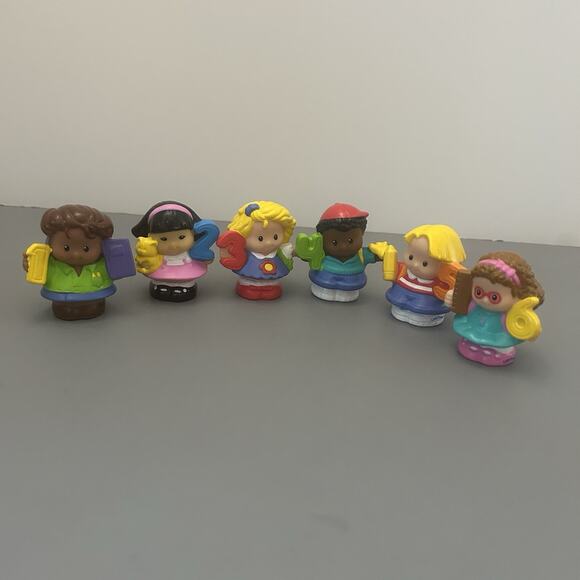 Fisher Price Little People Birthday School Numbers 1 2 3 4 5 and 6 Figures VTG - Picture 1 of 9